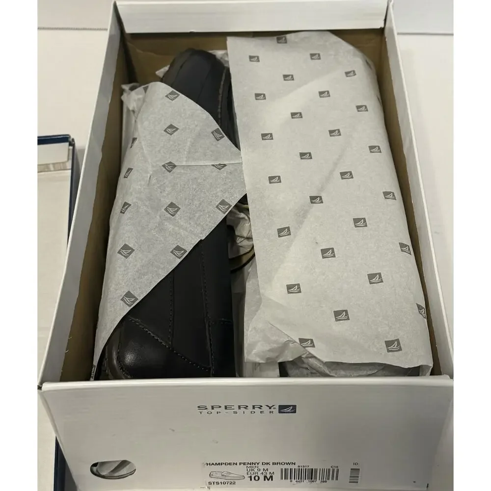 NEW Sperry Top Sider Hampden Penny DK Brown 10M